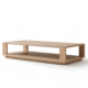 Girona Coffee Table in natural solid wood with open-frame modern design – Cozyology Furniture Egypt