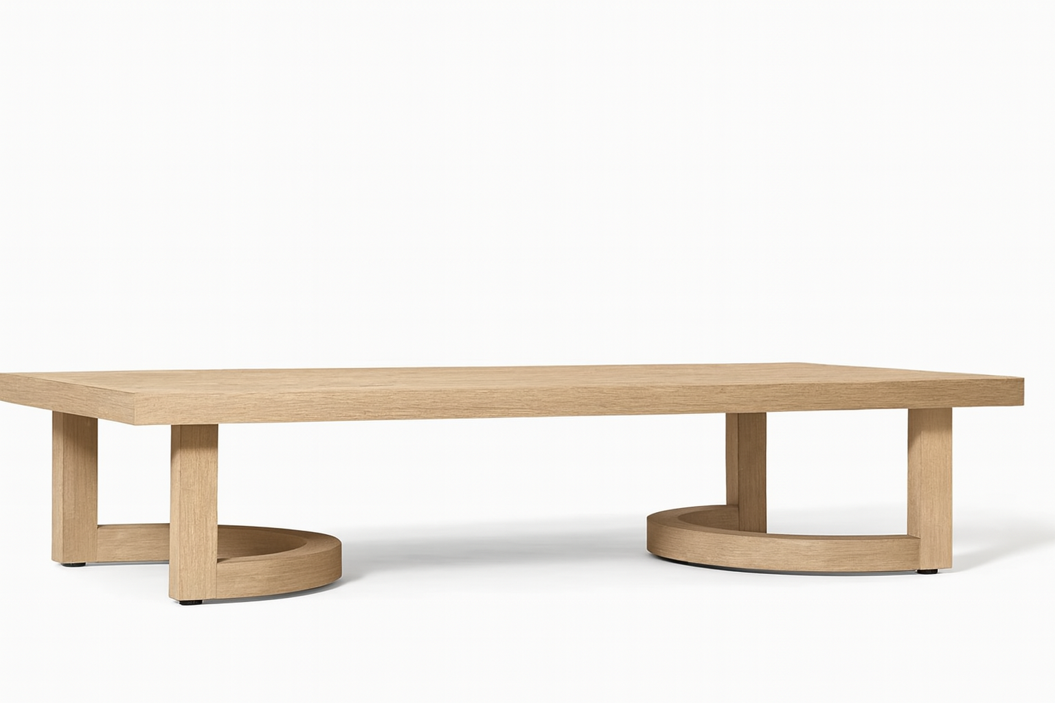 Galaxy Coffee Table with rounded wooden bases and floating top – Cozyology Furniture Egypt