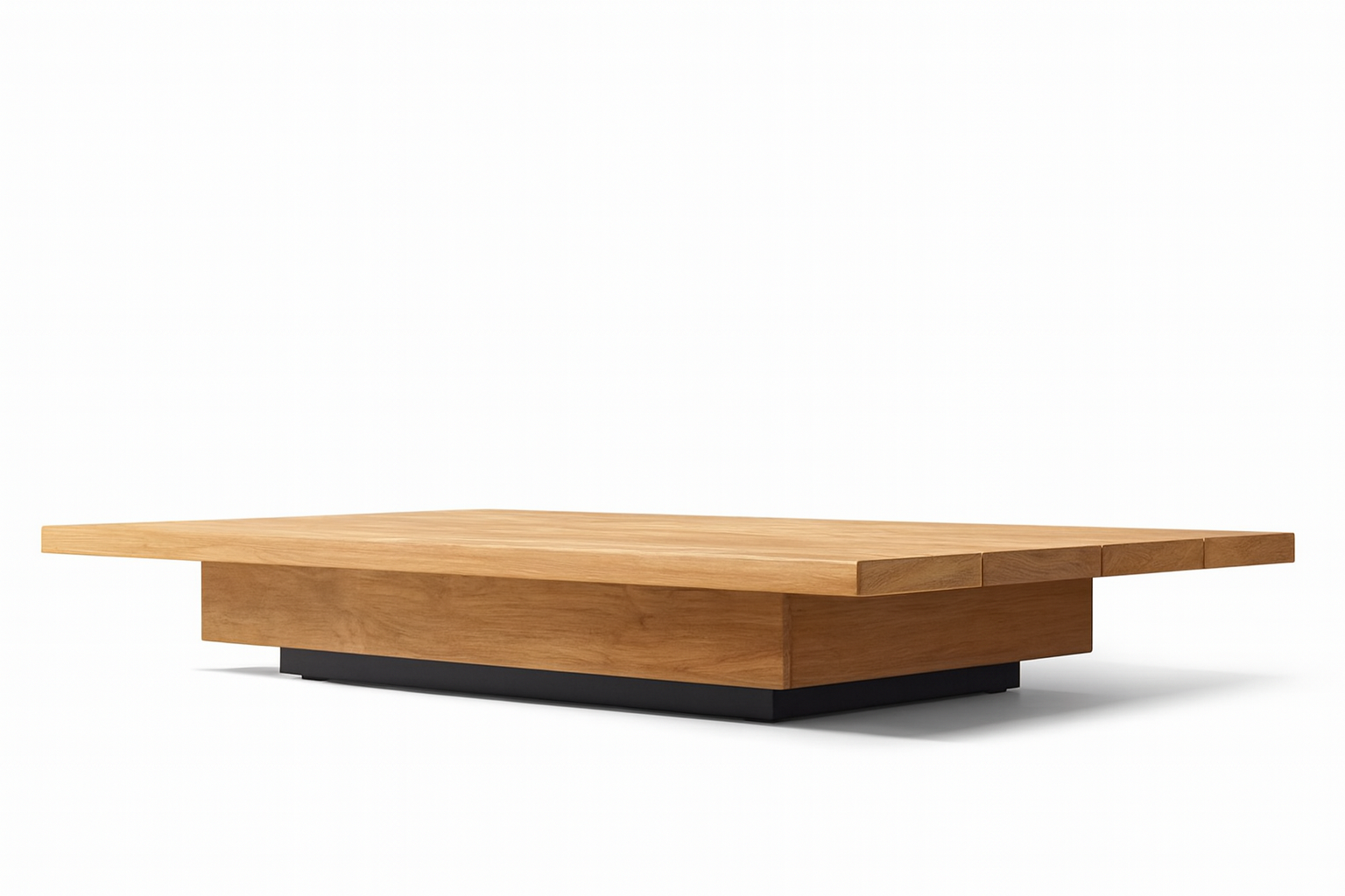 Espresso Coffee Table with floating wooden top and recessed base – Cozyology Furniture Egypt