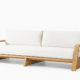 Railay Sofa – modern solid wood sofa with white fabric upholstery by Cozyology Furniture Egypt
