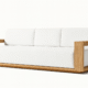 Reve Sofa – modern solid wood sofa with white cushions by Cozyology Furniture Egypt