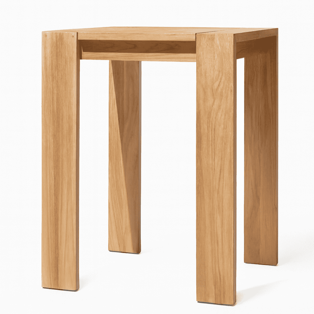 Curve Bar Table – minimalist handcrafted solid wood bar table by Cozyology Furniture Egypt