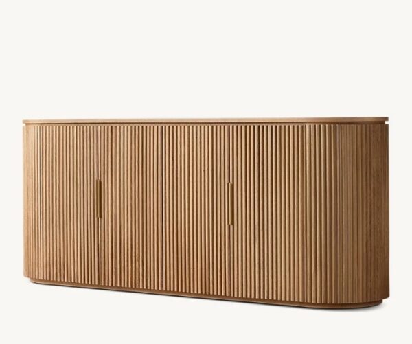 Engraved wood buffet