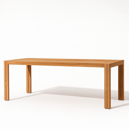 Oxford Dining Table in natural solid wood with minimalist legs by Cozyology Furniture Egypt