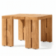 Oxford Side Table in natural solid wood with modern architectural legs by Cozyology Furniture Egypt