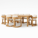 Wood Sense Dining Set with six sculptural wooden chairs and solid wood table – Cozyology Furniture Egypt