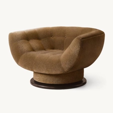 PULSE Chair sculptural lounge chair with rounded cocoon design