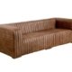 ZENO sofa modern leather statement sofa with linear channel design