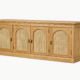 Ember sideboard Egypt with natural wood body and cane arched doors