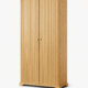 Camden storage cabinet Egypt with natural wood body and reeded door design