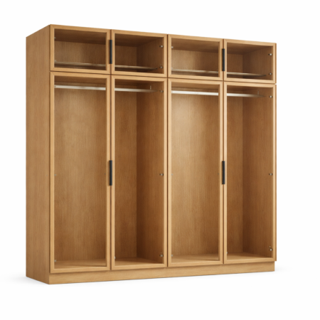 Camden wardrobe with glass doors and modern internal layout