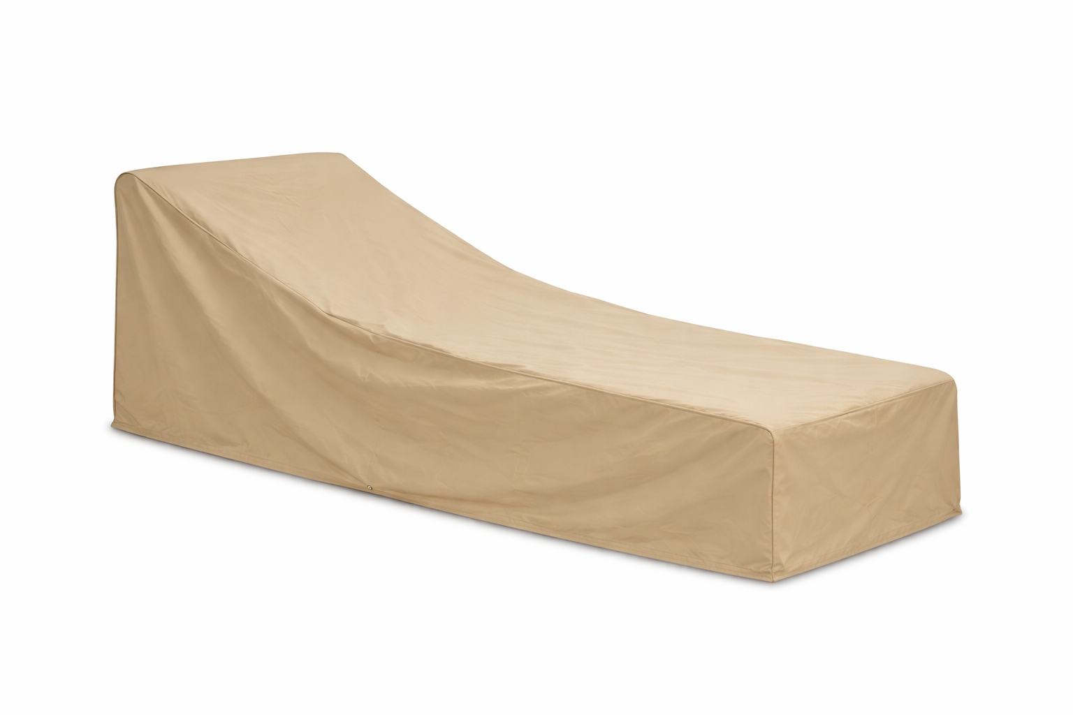 Waterproof outdoor sunbed protection cover in beige fabric