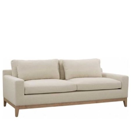 PLIN 2 seater modern sofa with wooden legs and clean design