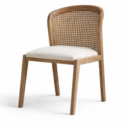 Terrax chair wooden home office chair Egypt with cane back and upholstered seat