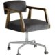Forma chair wooden office chair Egypt made from solid Zanwood with upholstered seat and swivel base