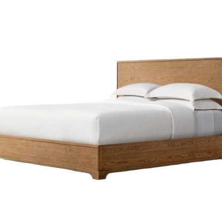 Lure bed frame in oak veneer wood without mattress