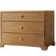 Lure nightstand in oak veneer wood with three drawers